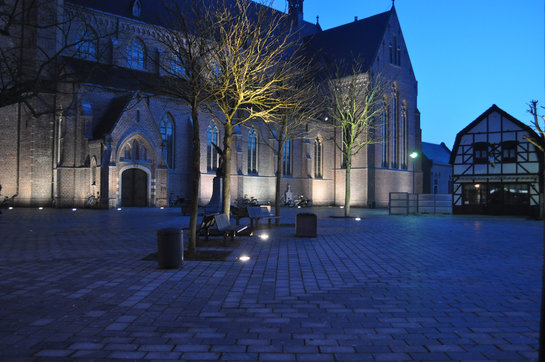 Verlichte kerk in Lommel