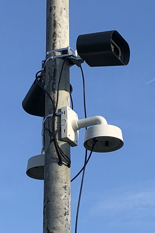 Pluspunt-installatie van een ANPR camera lichtmast