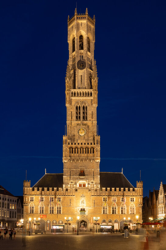 Verlicht Belfort in Brugge