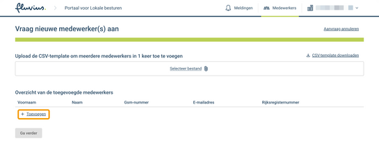 Medewerkers toevoegen
