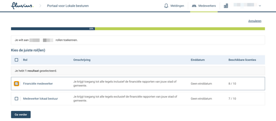 Stap 8.3 - Rollen toevoegen of verwijderen