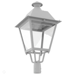 LUCERA LED is een stijlvolle armatuur die is ontworpen voor stedelijke en parkverlichtingstoepassingen. Hij is gemaakt van hogedrukgegoten aluminium en afgewerkt met een duurzame poedercoating.