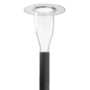 "Metronomis LED is de eerste reeks paaltoparmaturen ter wereld die een palet van lichteffecten biedt waarmee aan projecten een unieke contextuele of esthetische touch verleend kan worden. Overdag past het discrete, transparante ontwerp naadloos in zijn omgeving, terwijl het ´s nachts juist functioneel en decoratief overkomt."